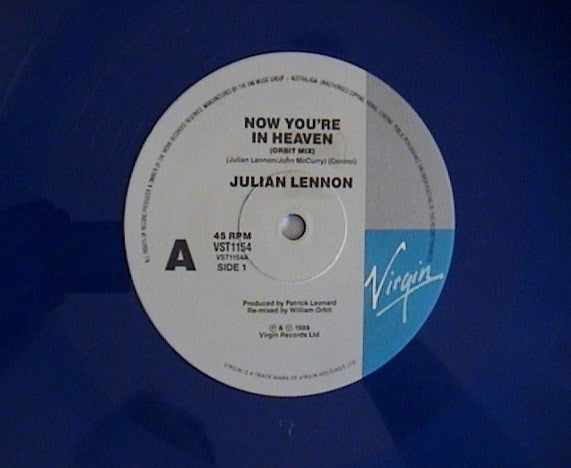 Julian Lennon : Now You're In Heaven (12", Single, Ltd, Blu)