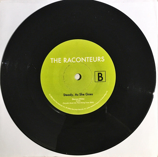 The Raconteurs : Steady, As She Goes / Store Bought Bones (7", Single, RE, B)