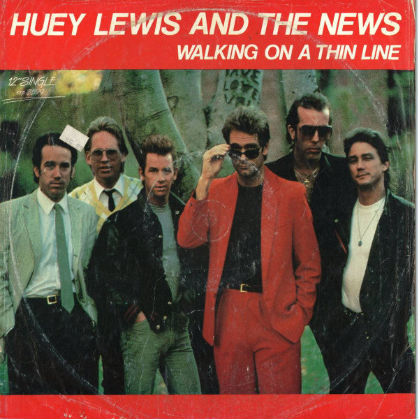Huey Lewis & The News : Walking On A Thin Line (12", Maxi, Ltd)