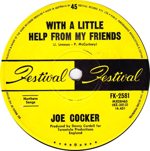 Joe Cocker : With A Little Help From My Friends (7&quot;, Single)