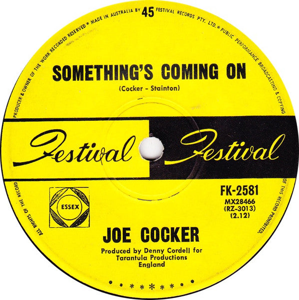 Joe Cocker : With A Little Help From My Friends (7", Single)