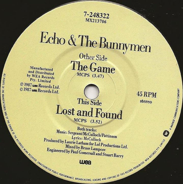 Echo & The Bunnymen : The Game (7", Single)