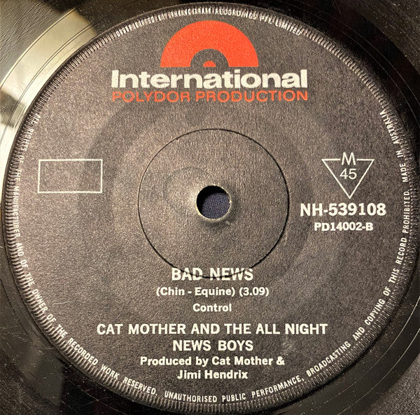 Cat Mother And The All-Night Newsboys : Good Old Rock 'N Roll / Bad News (7", Single)