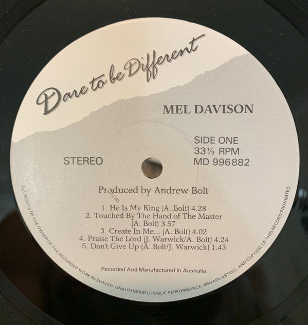 Mel Davison : Dare To Be Different (LP)