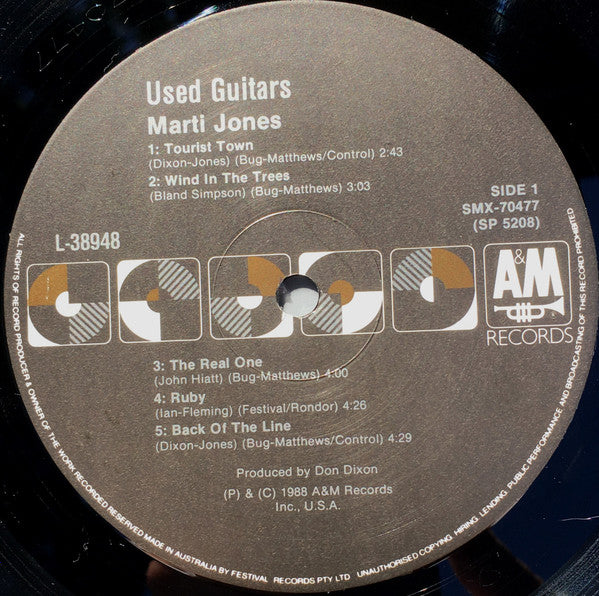 Marti Jones : Used Guitars (LP, Album)