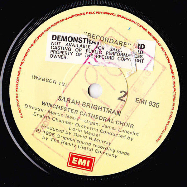 Sarah Brightman & Paul Miles-Kingston : Pie Jesu (7", Single)