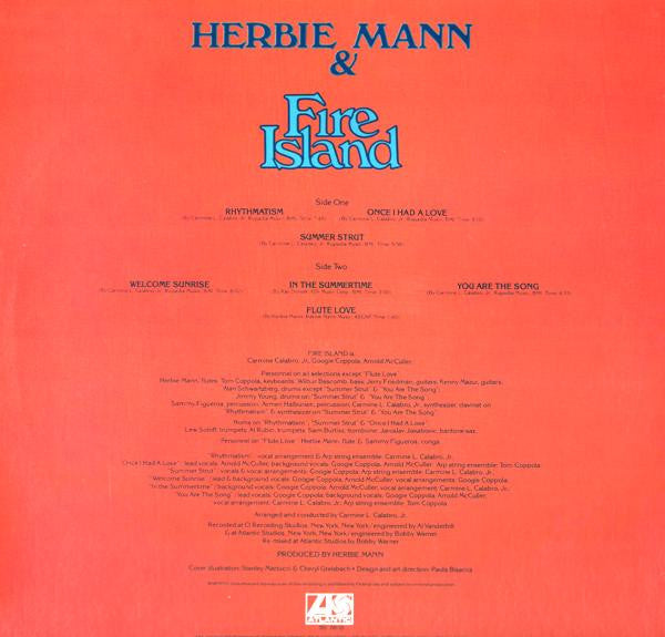 Herbie Mann & Fire Island (2) : Herbie Mann & Fire Island (LP, Album, PR )