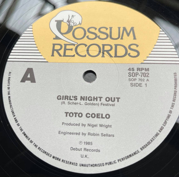 Toto Coelo : Girl's Night Out (12", Single)