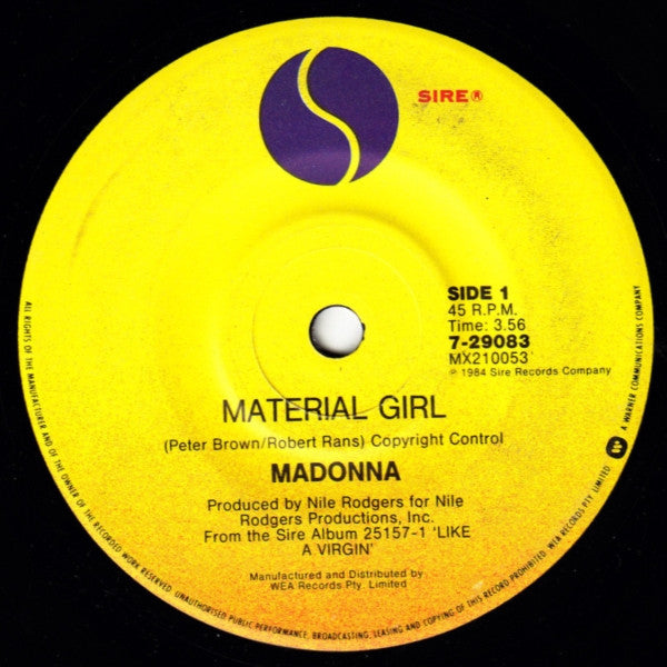 Madonna : Material Girl (7&quot;, Single)