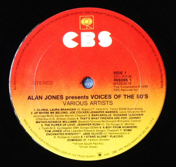 Various : Alan Jones Presents Voices Of The 80s (LP, Album, Comp)