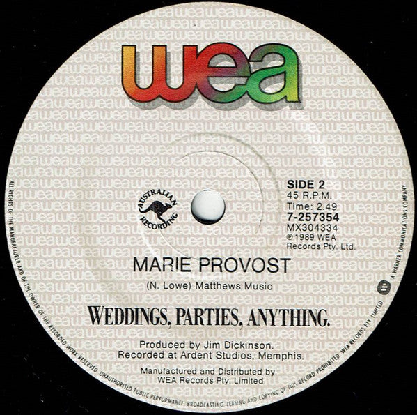 Weddings, Parties, Anything : The Wind And The Rain (7", Single)