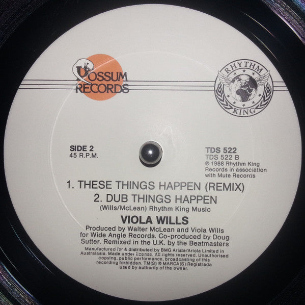 Viola Wills : These Things Happen (12", Promo)