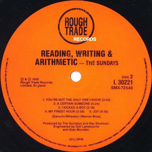 The Sundays : Reading, Writing And Arithmetic (LP, Album)