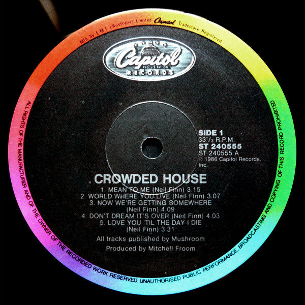 Crowded House : Crowded House (LP, Album)