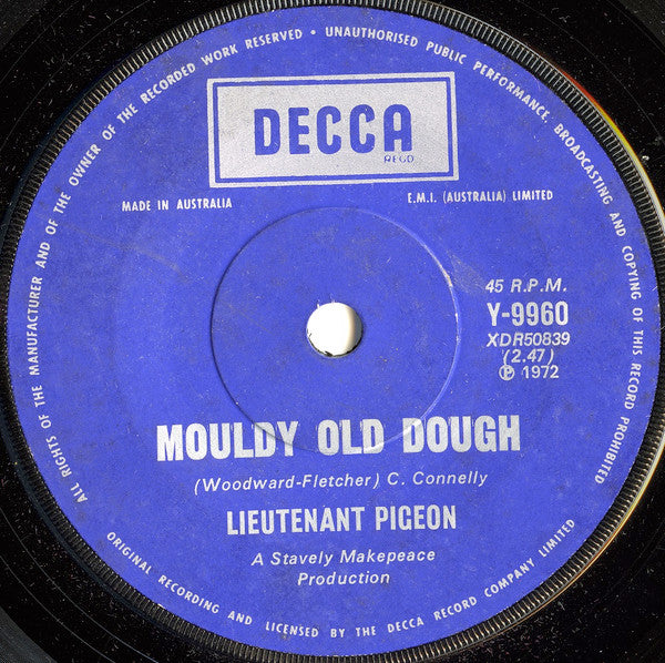 Lieutenant Pigeon : Mouldy Old Dough (7", Single)