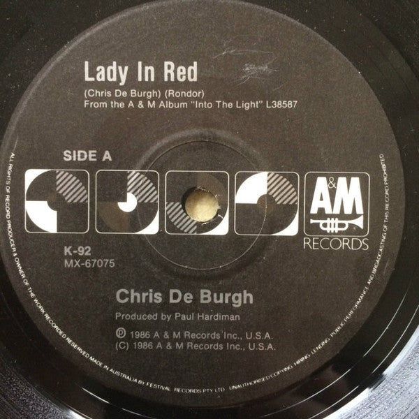 Chris de Burgh : Lady In Red (7&quot;, Single)