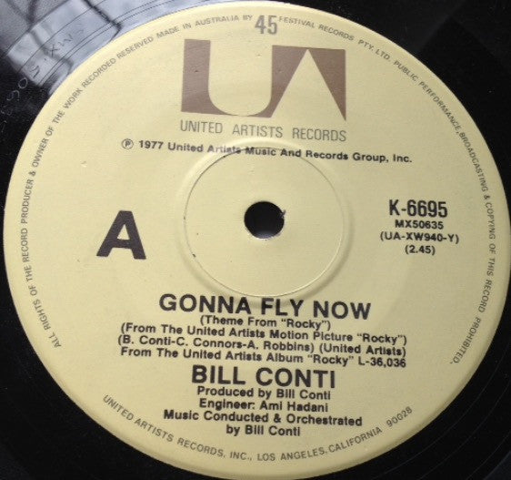 Bill Conti : Gonna Fly Now (Theme From "Rocky") (7", Single)