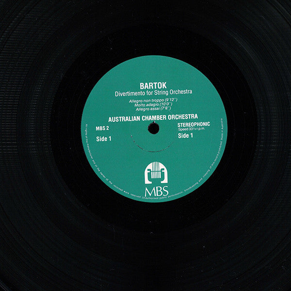 Australian Chamber Orchestra - Béla Bartók / Joseph Haydn / Peter Sculthorpe : Divertimento For String Orchestra / Divertimento In A Major For Strings, Op. 2 No. 1 / Lament For Strings (LP, Album)