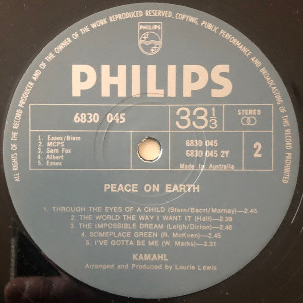 Kamahl : Peace on Earth (LP, Album, BP )