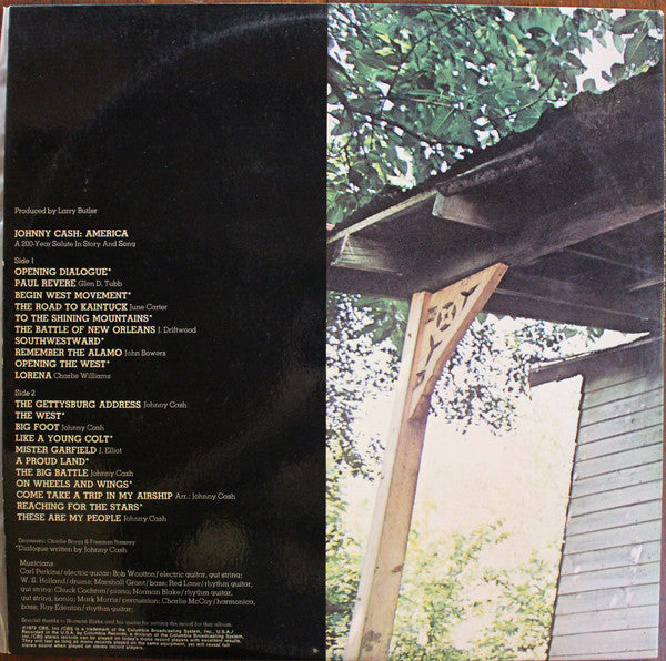 Johnny Cash : America -  A 200-Year Salute In Story And Song (LP, Album, Gat)