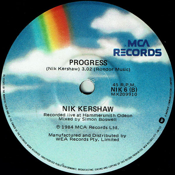 Nik Kershaw : The Riddle (7", Single)