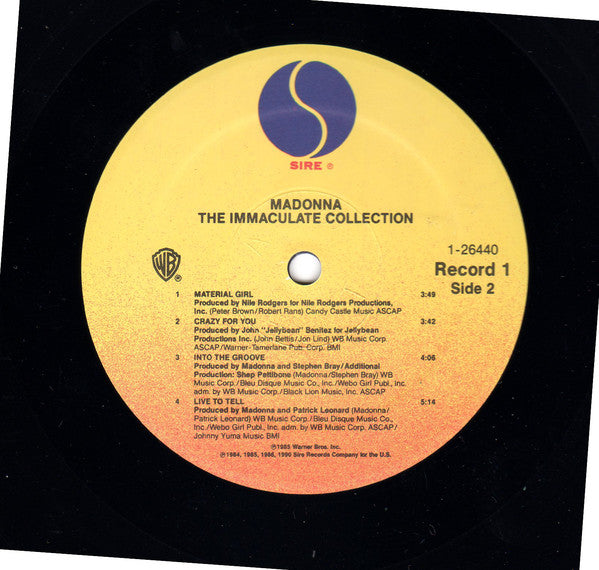 Madonna : The Immaculate Collection (2xLP, Comp)