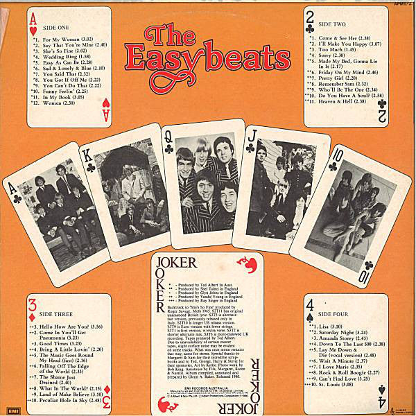 The Easybeats : Absolute Anthology 1965 To 1969 (2xLP, Comp, 1st)