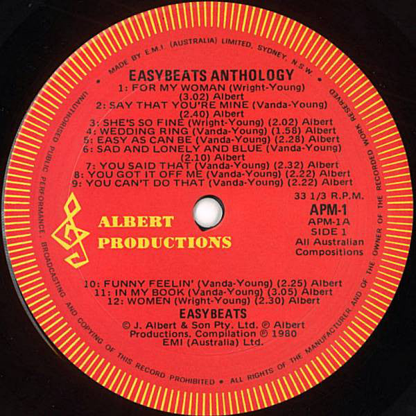The Easybeats : Absolute Anthology 1965 To 1969 (2xLP, Comp, 1st)