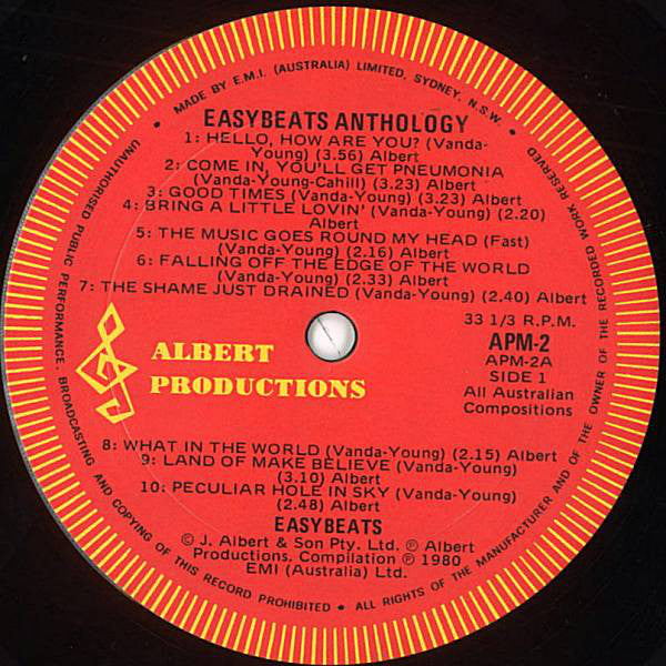 The Easybeats : Absolute Anthology 1965 To 1969 (2xLP, Comp, 1st)
