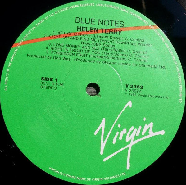 Helen Terry : Blue Notes (LP, Album)