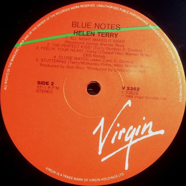 Helen Terry : Blue Notes (LP, Album)