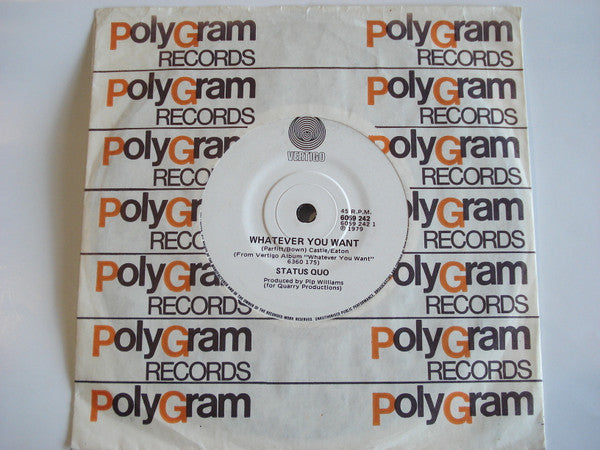 Status Quo : Whatever You Want (7", Single)