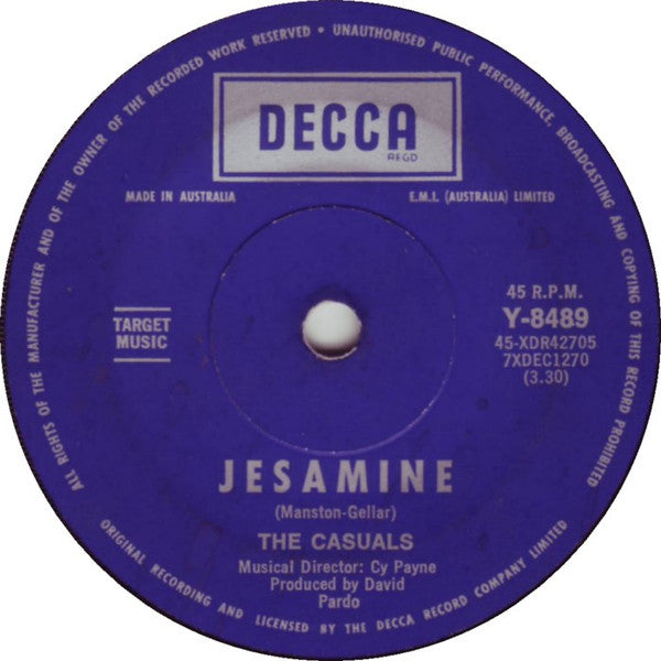 The Casuals : Jesamine (7&quot;, Single)