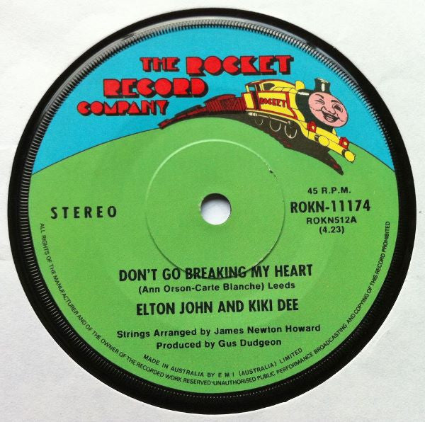 Elton John And Kiki Dee : Don&#39;t Go Breaking My Heart (7&quot;, Single)