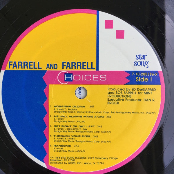 Farrell And Farrell : Choices (LP, Album)