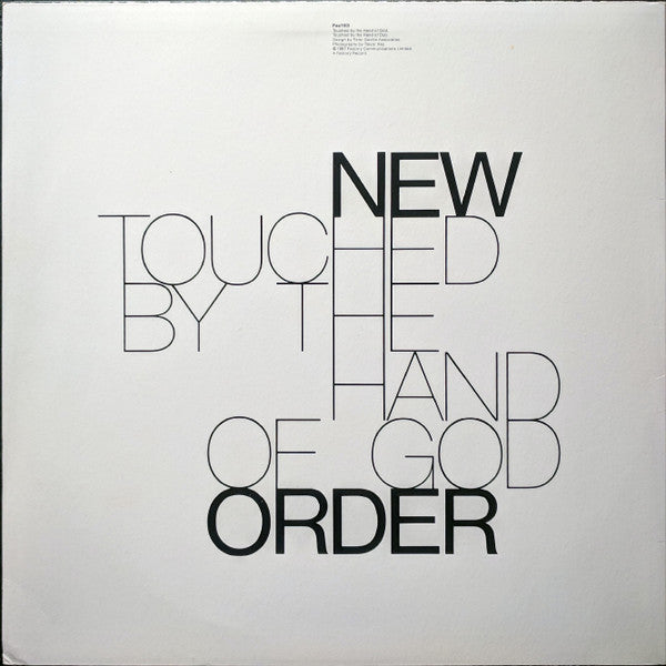 New Order : Touched By The Hand Of God (12")