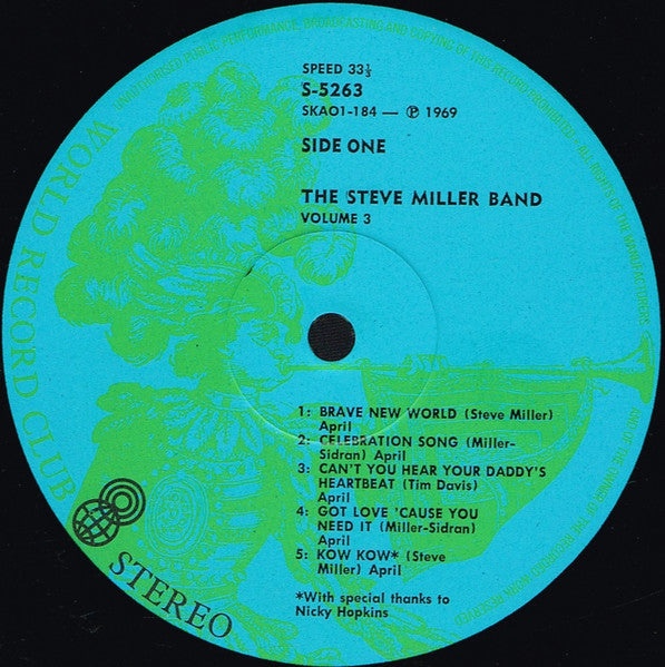 Steve Miller Band : Vol.3 / Brave New World (LP, Album, Club)