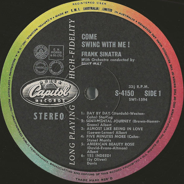 Frank Sinatra : Come Swing With Me! (LP, Album, Club)