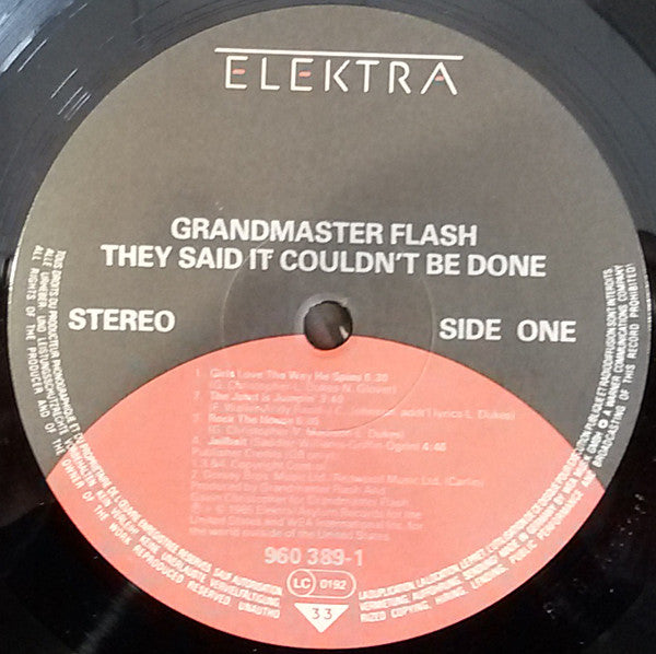 Grandmaster Flash : They Said It Couldn't Be Done (LP, Album)