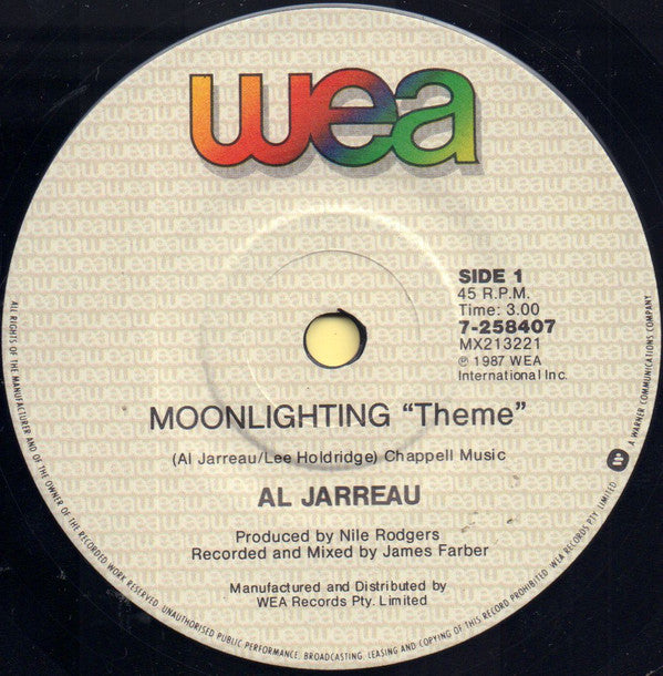 Al Jarreau : Moonlighting "Theme" (7", Single)