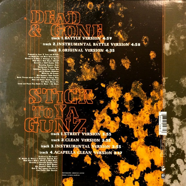 M.O.P* : Dead & Gone / Stick To Ya Gunz (12")