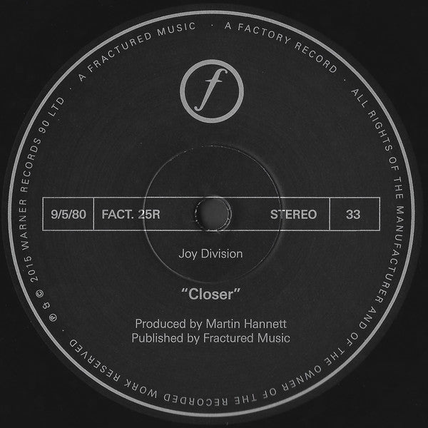 Joy Division : Closer (LP, Album, RE, RM, 180)