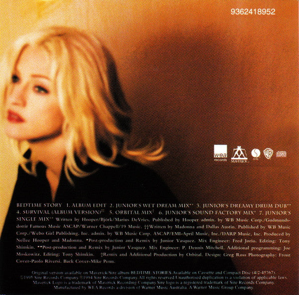 Madonna : Bedtime Story (CD, Maxi, Ltd, M/Print)