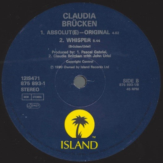 Claudia Brücken : Absolut[e] [Shooting Star 12" Mixed By Pascal Gabriel] - Shooting For The Stars (12", Single, DMM)