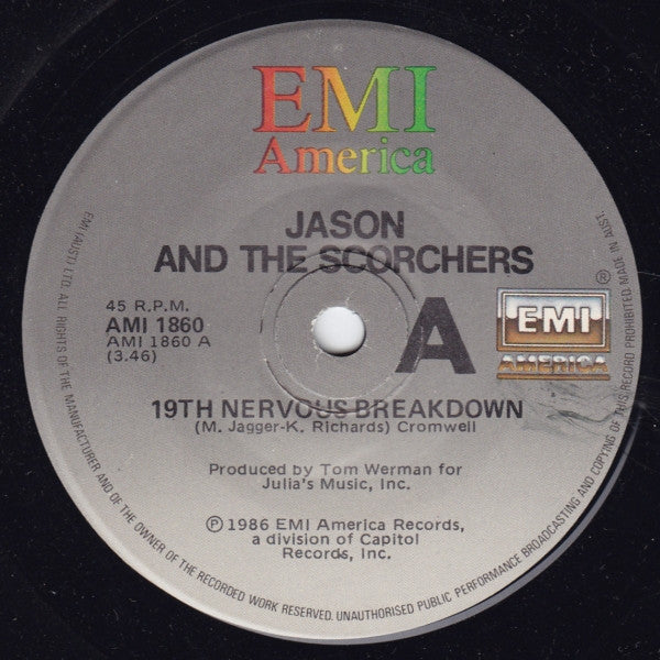 Jason &amp; The Scorchers : 19th Nervous Breakdown (7&quot;, Single)