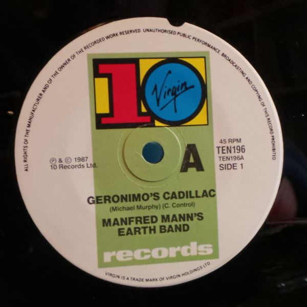 Manfred Mann's Earth Band : Geronimo's Cadillac (7", Single)