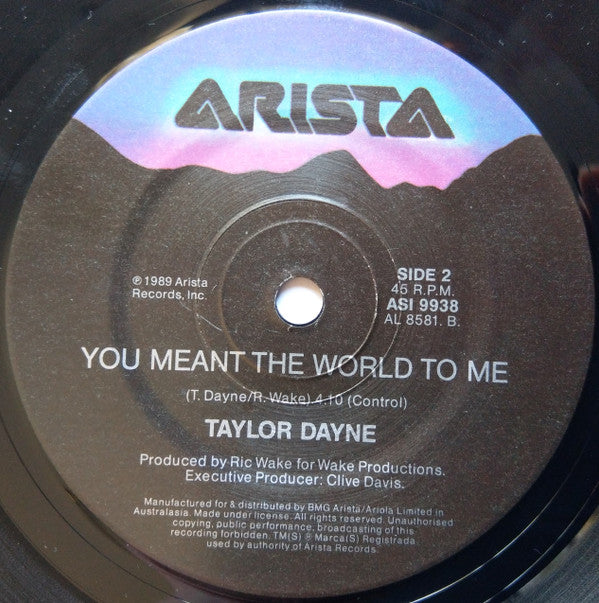 Taylor Dayne : Love Will Lead You Back (7", Single)