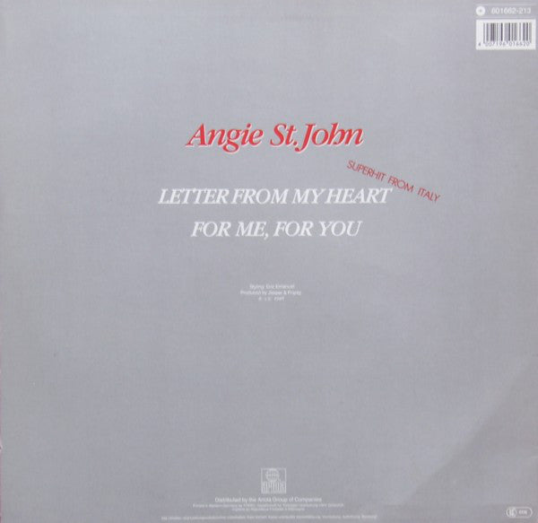 Angie St. John : Letter From My Heart (12", Maxi)