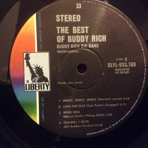 Buddy Rich Big Band : The Best Of Buddy Rich (LP, Comp)