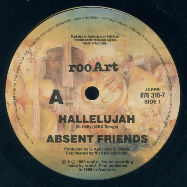 Absent Friends : Hallelujah (7", Single)